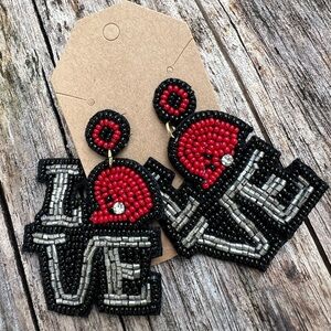 Love football earrings